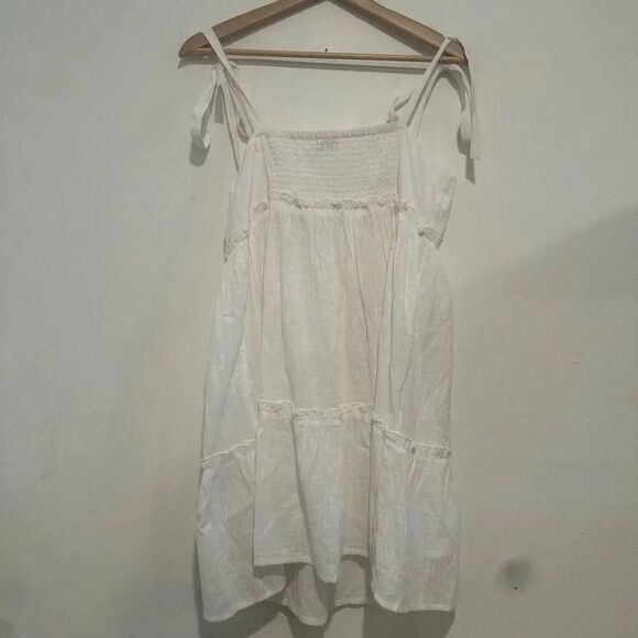 NWT Iisla & Bird Trapeze Mini Beach Summer Dress Cream Size 8 - Picture 8 of 8